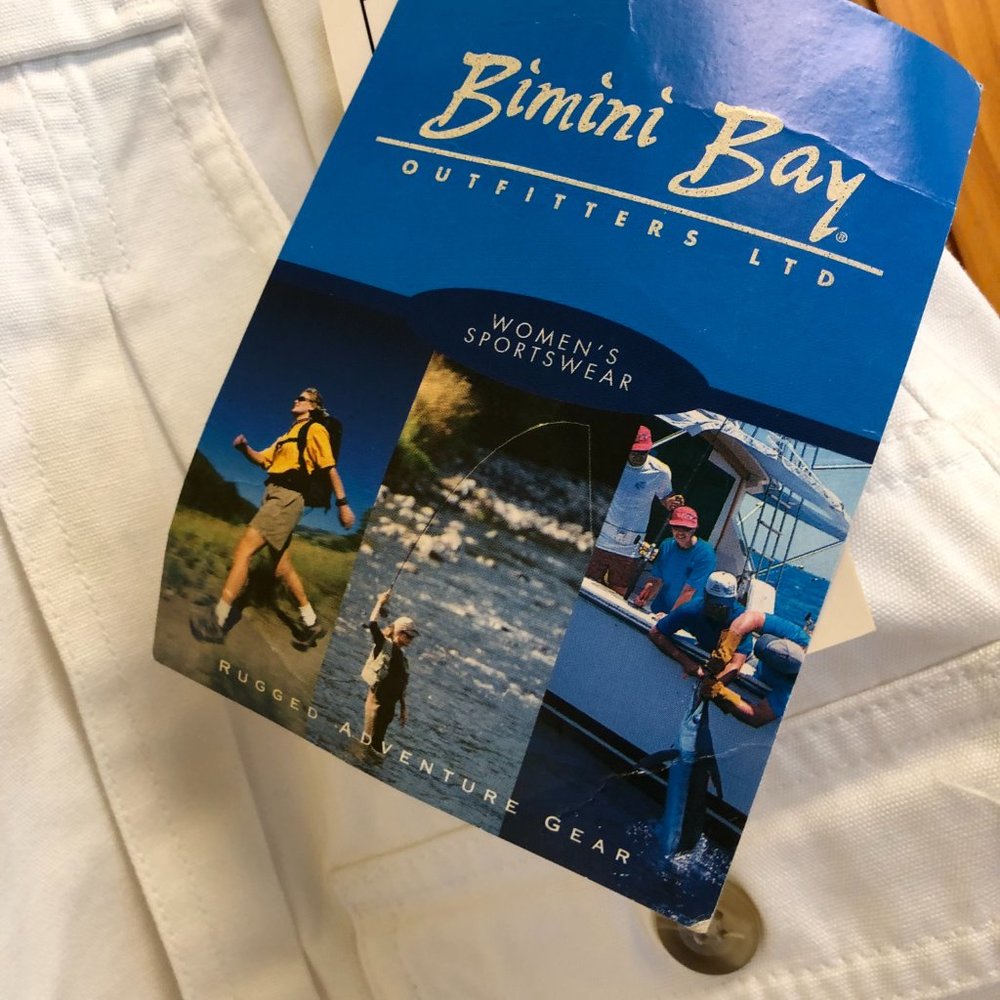 NWT Women's BIMINI BAY white Shorts Size 8 / Hiking Active Gear / Cargo Shorts - Picture 4 of 12